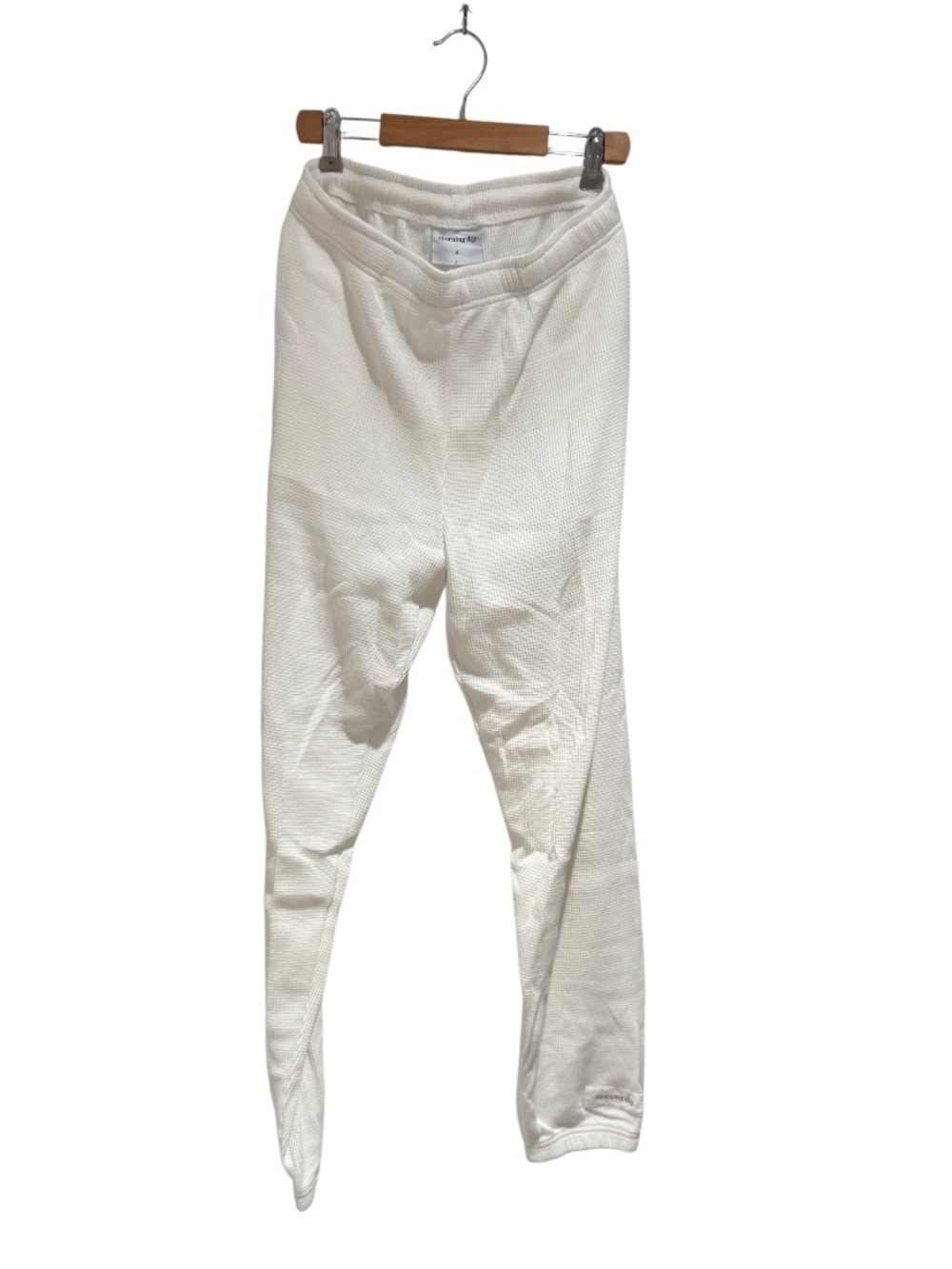 MORNING DIP white waffle lounge pants - size small